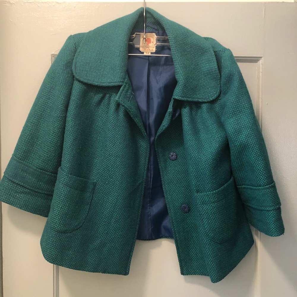 Tulle cropped blazer